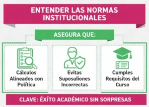 Entender las normas institucionales asegura que