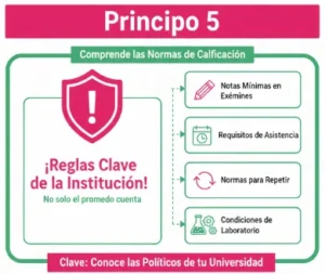 Principio 5 Comprende las normas de calificación de tu institución