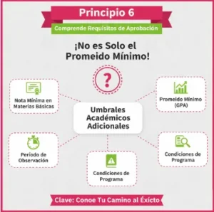 Principio 6 Comprende los requisitos de aprobación y los umbrales académicos