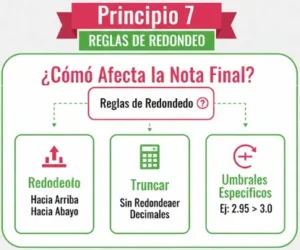 Principio 7 Conoce cómo las reglas de redondeo afectan la nota final