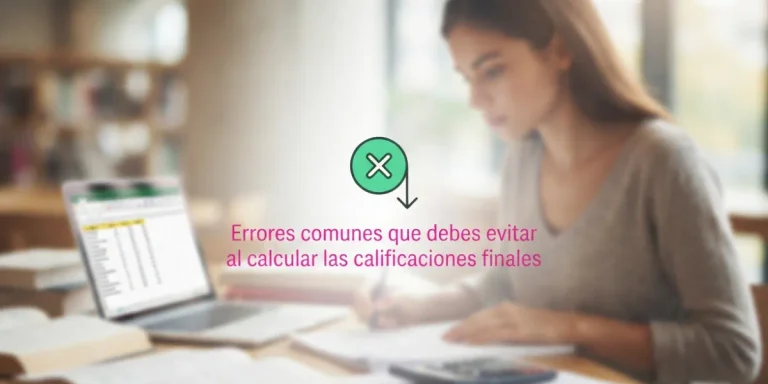 Errores comunes que debes evitar al calcular las calificaciones finales