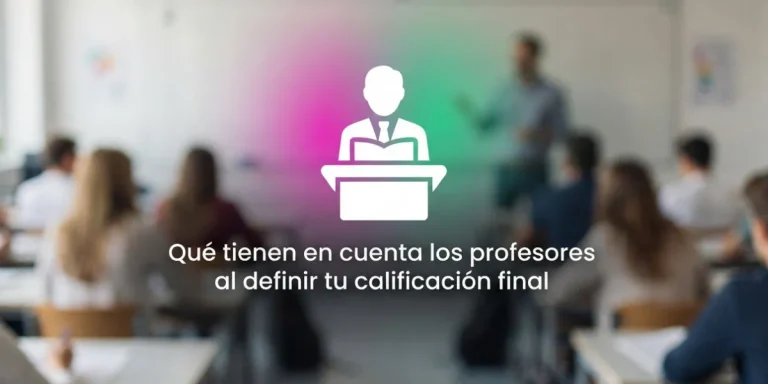 Qué tienen en cuenta los profesores al definir tu calificación final