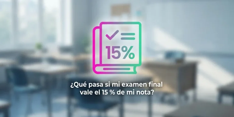 ¿Qué pasa si mi examen final vale el 15 % de mi nota?