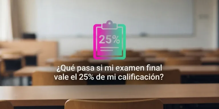 ¿Qué pasa si mi examen final vale el 25 % de mi calificación?