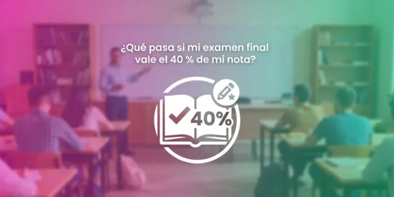 ¿Qué pasa si mi examen final vale el 40 % de mi nota