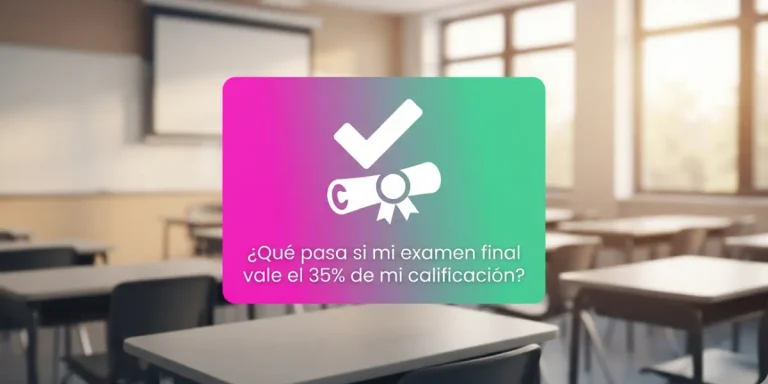 ¿Qué pasa si mi examen final vale el 35% de mi calificación?