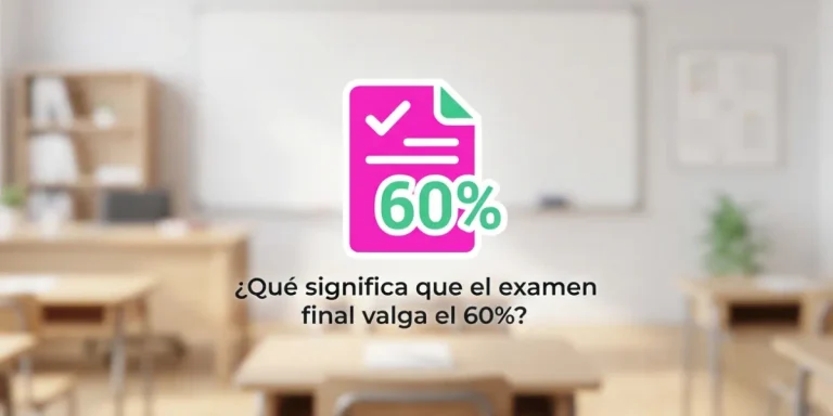 ¿Qué significa que el examen final valga el 60%?